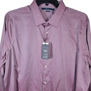 Perry Ellis Shirt 2XLT Slim Fit Wrinkle Resistant Travel New NWT Cotton